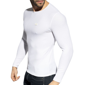 ES Collection Recycled Rib Long Sleeves T-Shirt - White