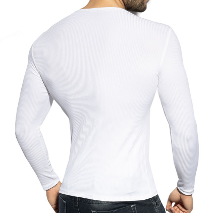 ES Collection Recycled Rib Long Sleeves T-Shirt - White