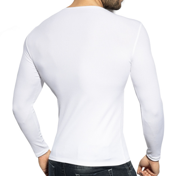 ES Collection Recycled Rib Long Sleeves T-Shirt - White