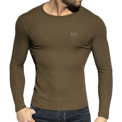 T-Shirt Manches Longues Recycled Rib Kaki ES Collection