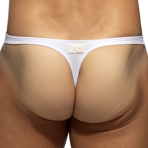 String Thin Rib Blanc Addicted