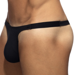 Addicted Thin Rib Thong - Black