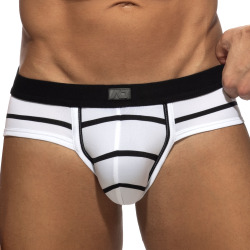 Addicted Wavy Stripes Briefs - White