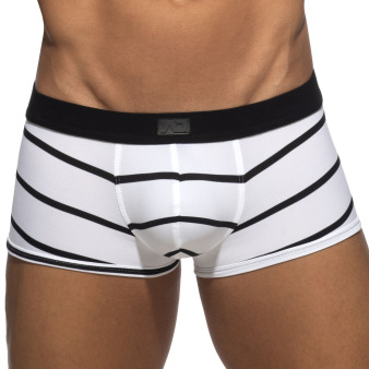 Addicted Wavy Stripes Trunks - White