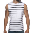 Addicted Wavy Stripes Tank Top - White