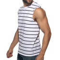 Addicted Wavy Stripes Tank Top - White