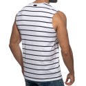 Addicted Wavy Stripes Tank Top - White