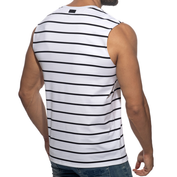 Débardeur Wavy Stripes Blanc Addicted