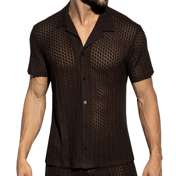 Chemisette Eyelet Marron ES Collection