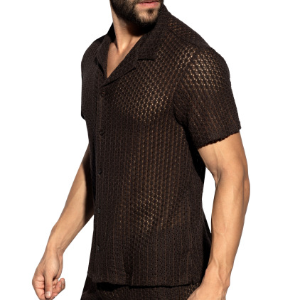 Chemisette Eyelet Marron ES Collection