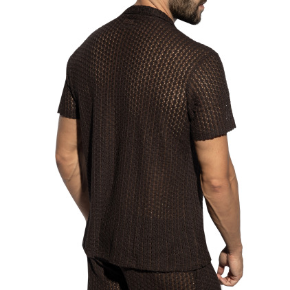 Chemisette Eyelet Marron ES Collection
