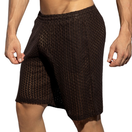 ES Collection Eyelet Long Shorts - Brown