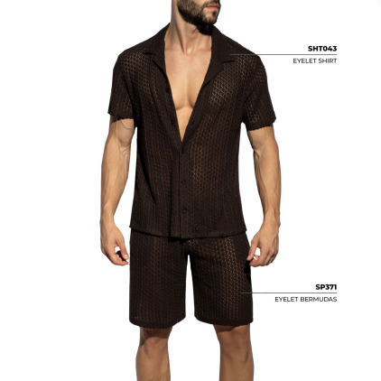Short Long Eyelet Marron ES Collection