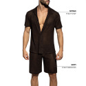 ES Collection Eyelet Long Shorts - Brown
