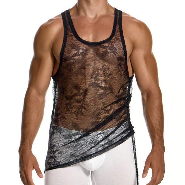 Modus Vivendi Lingerie Lace Tank Top - Black
