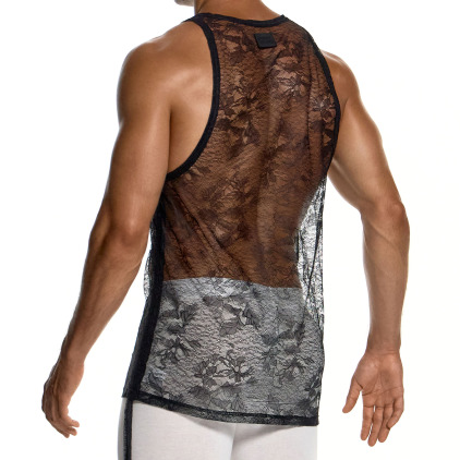 Modus Vivendi Lingerie Lace Tank Top - Black