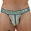 Breedwell Sweat & Sin Tanga Briefs - Grey - Neon Green