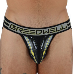 Breedwell Sweat & Sin Tanga Briefs - Black - Yellow