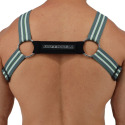 Harnais Bulldog Sweat & Sin Gris - Vert Fluo Breedwell