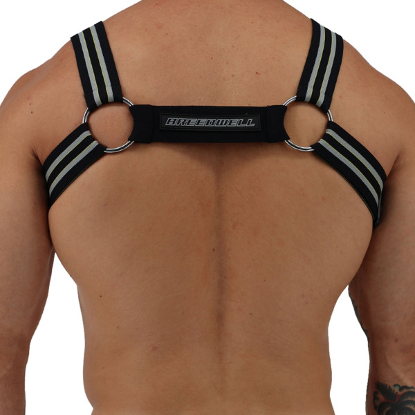 Breedwell Sweat & Sin Bulldog Harness - Black - Yellow
