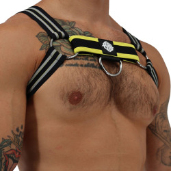 Breedwell Sweat & Sin Bulldog Harness - Black - Yellow