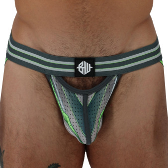 Breedwell Sweat & Sin Jock - Grey - Neon Green