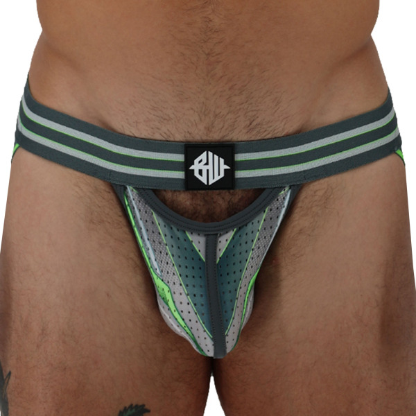 Breedwell Sweat & Sin Jock - Grey - Neon Green