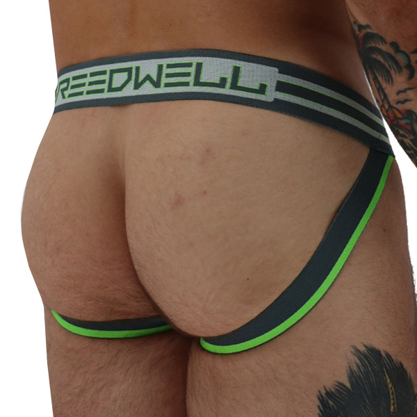 Breedwell Sweat & Sin Jock - Grey - Neon Green