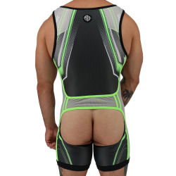 Breedwell Sweat & Sin Singlet - Grey - Neon Green
