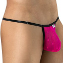 String Ficelle en Mesh à Pois Rose Vif CandyMan