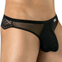String 99971 en Résille et Dentelle Noir CandyMan