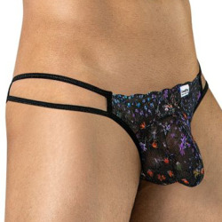 Jock Strap 99977 en Mesh Imprimé Noir CandyMan