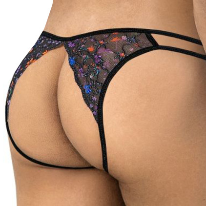 Jock Strap 99977 en Mesh Imprimé Noir CandyMan