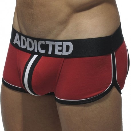 Addicted Double Piping Bottomless Boxer - Red