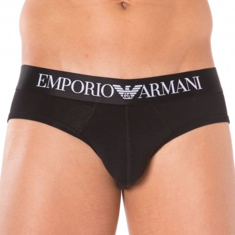 Emporio Armani Stretch Cotton Brief - Black