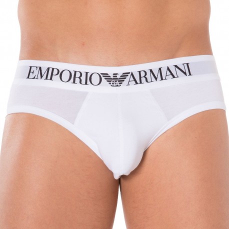 Emporio Armani Stretch Cotton Brief - White