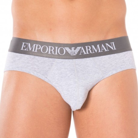 Emporio Armani Stretch Cotton Brief - Grey