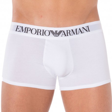 Emporio Armani Stretch Cotton Boxer - White