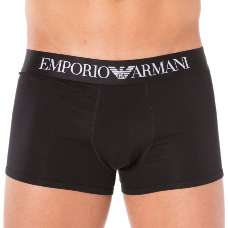 Emporio Armani Stretch Cotton Boxer - Black
