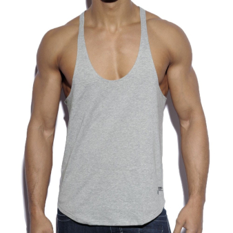 Fitness Plain Tank Top - Grey