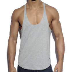 Fitness Plain Tank Top - Grey