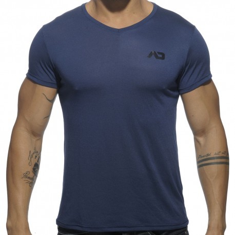 T-Shirt V-Neck Basic Marine