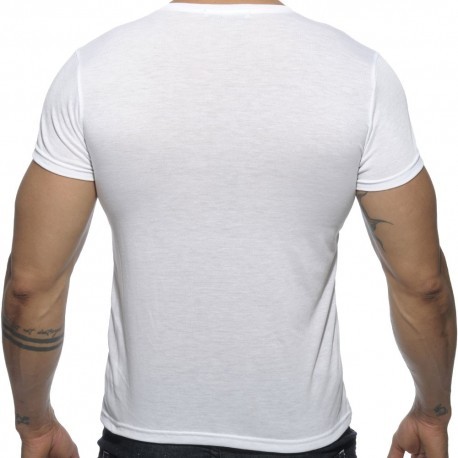 T-Shirt V-Neck Basic Blanc