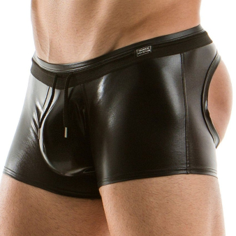 Boxer Empty Bottom Latex Noir