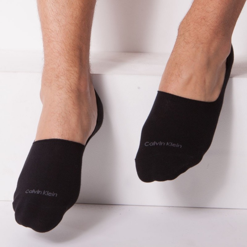 Calvin Klein 2-Pack Luca Invisible Socks - Black