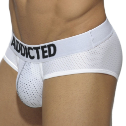 Addicted 3-Pack Push Up Mesh Briefs - White - Navy - Black