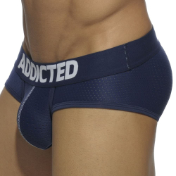 Lot de 3 Slips Mesh Push Up Blanc - Marine - Noir Addicted