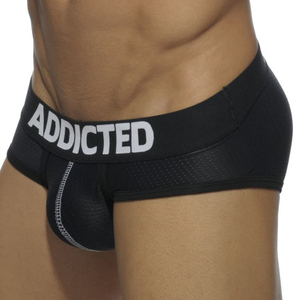 Lot de 3 Slips Mesh Push Up Blanc - Marine - Noir Addicted