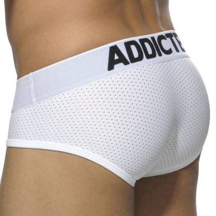 Lot de 3 Slips Mesh Push Up Blanc - Marine - Noir Addicted