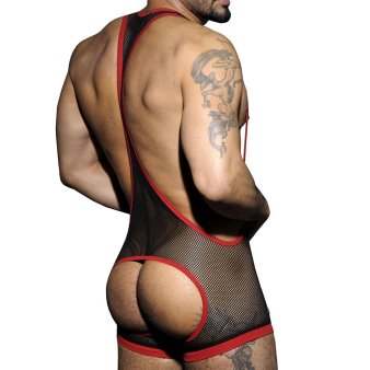 Body Mesh Fetish Noir - Rouge AD Fetish